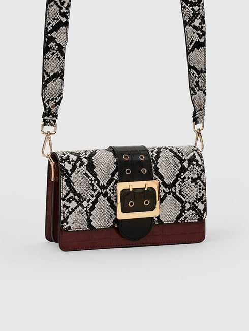 Adrianne Metal Buckle Crossbody Bag